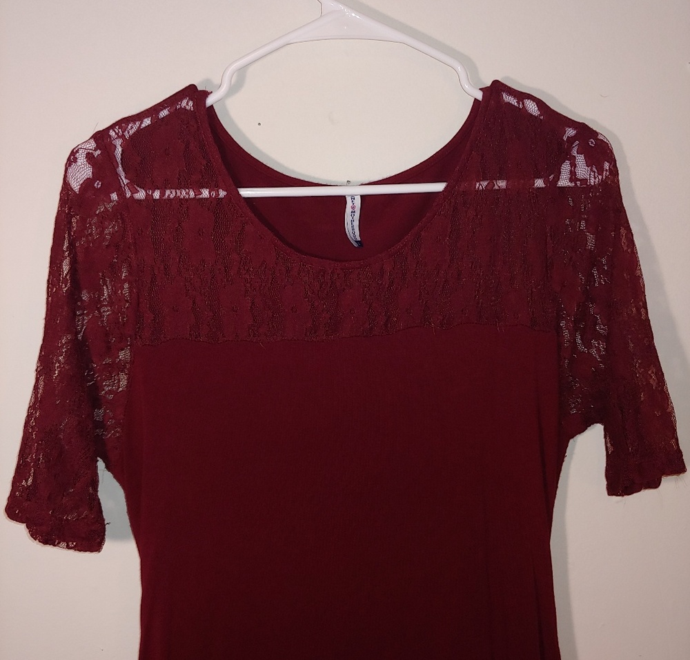 Planet Motherhood Maternity - Ruched Dress - Wine